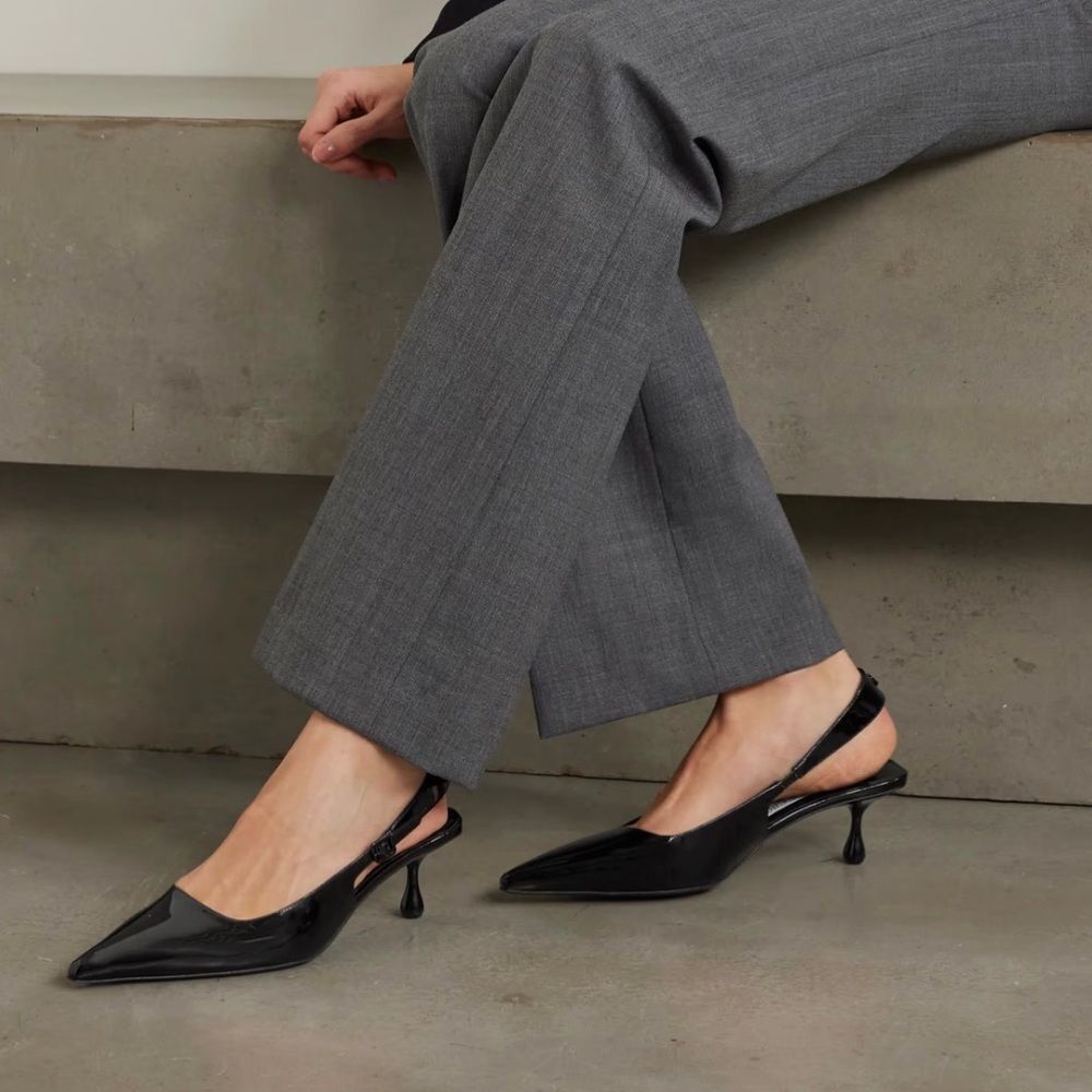 Jimmy Choo Amel 50MM Leather Slingback Pumps size 36